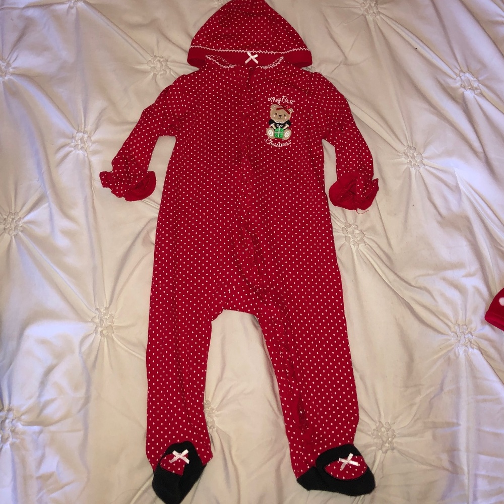 Baby’s first Christmas zippy pajamas